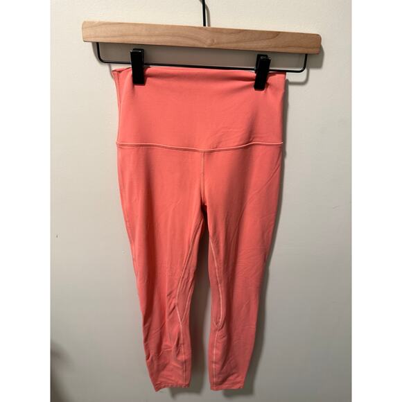 Lululemon Align High-Rise Pant 25” Nulu Size 4 Guava Pink - Picture 2 of 7